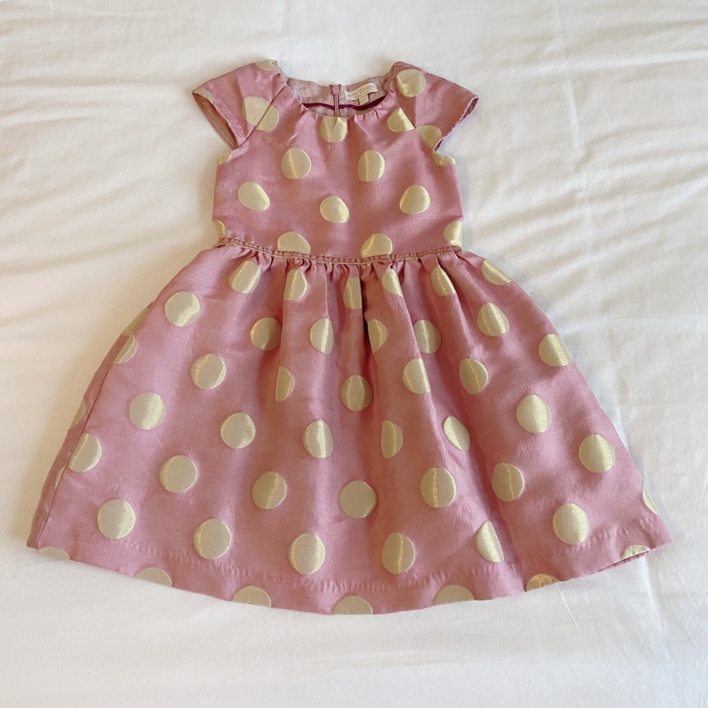 Mini Boden Pink and Gold Dress